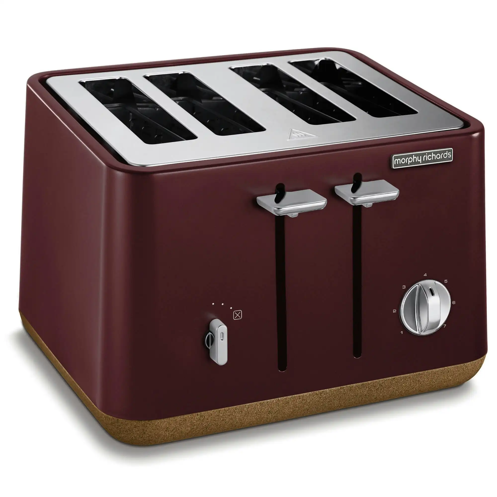 Morphy Richards Aspect Cork 4 Slice Maroon Toaster