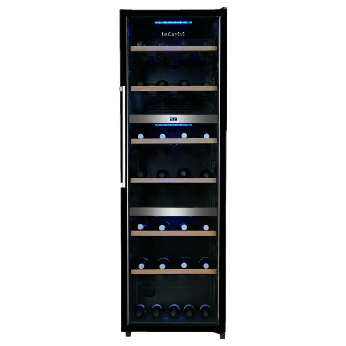 Lecavist 140 Bottle Triple Zone Wine Fridge Black