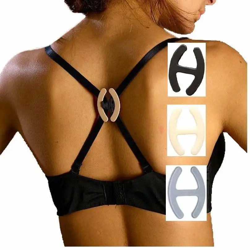 Bra Strap 10 Pack Cleavage Control Sports Racerback Running Clasp Holder Clips