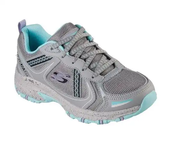 Womens Skechers Hillcrest - Vast Adventure Grey/Blue Sneaker Shoes