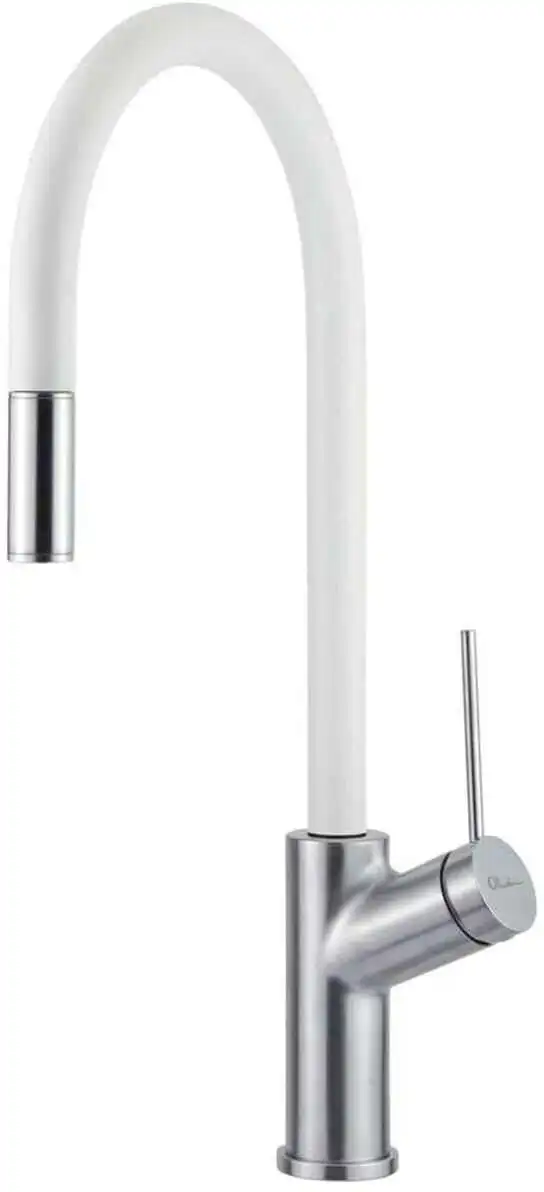 Oliveri Vilo Pull Out Mixer Tap White VT0398B-WH