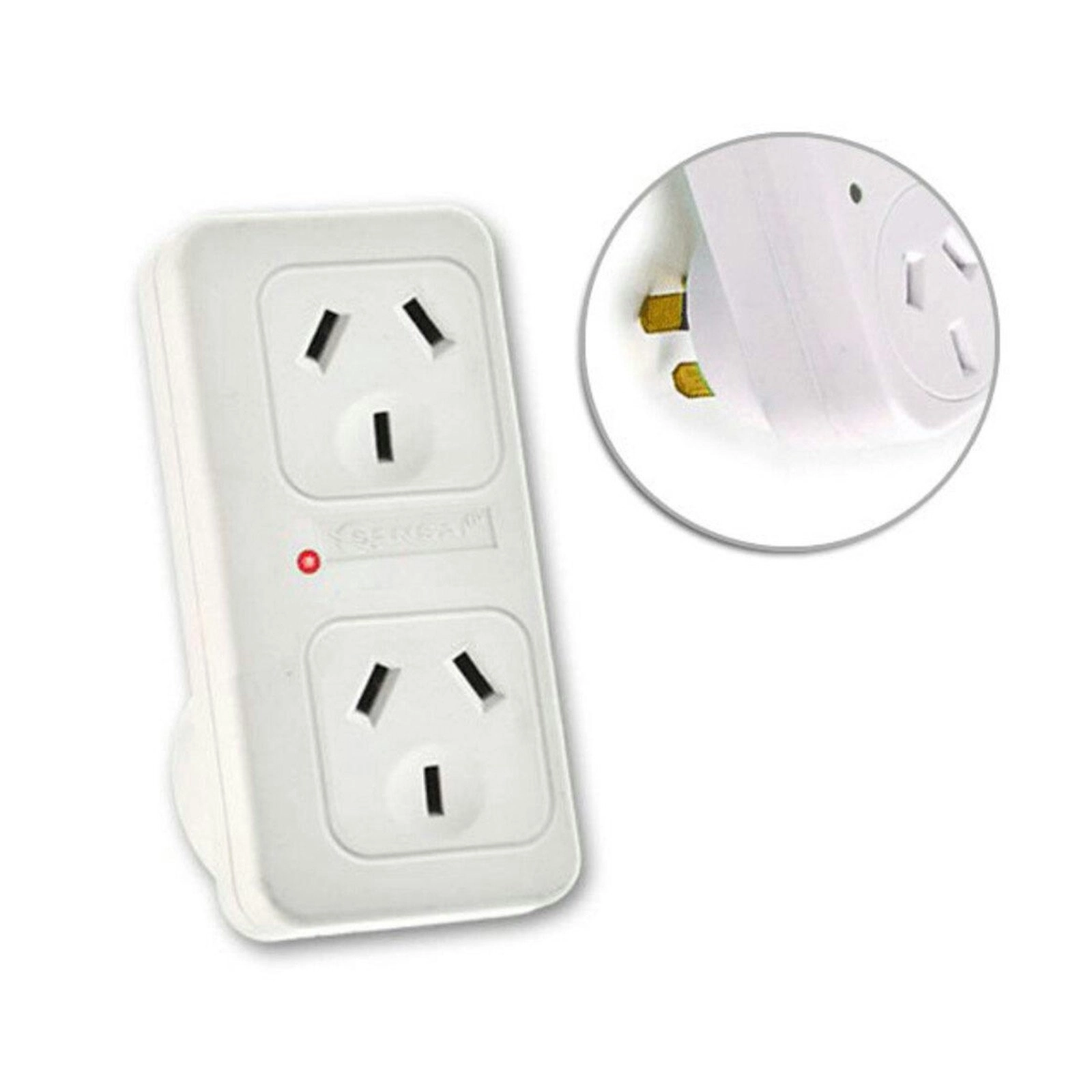 Sansai Powerpoint Surge Protector Adaptor - Double Vertical