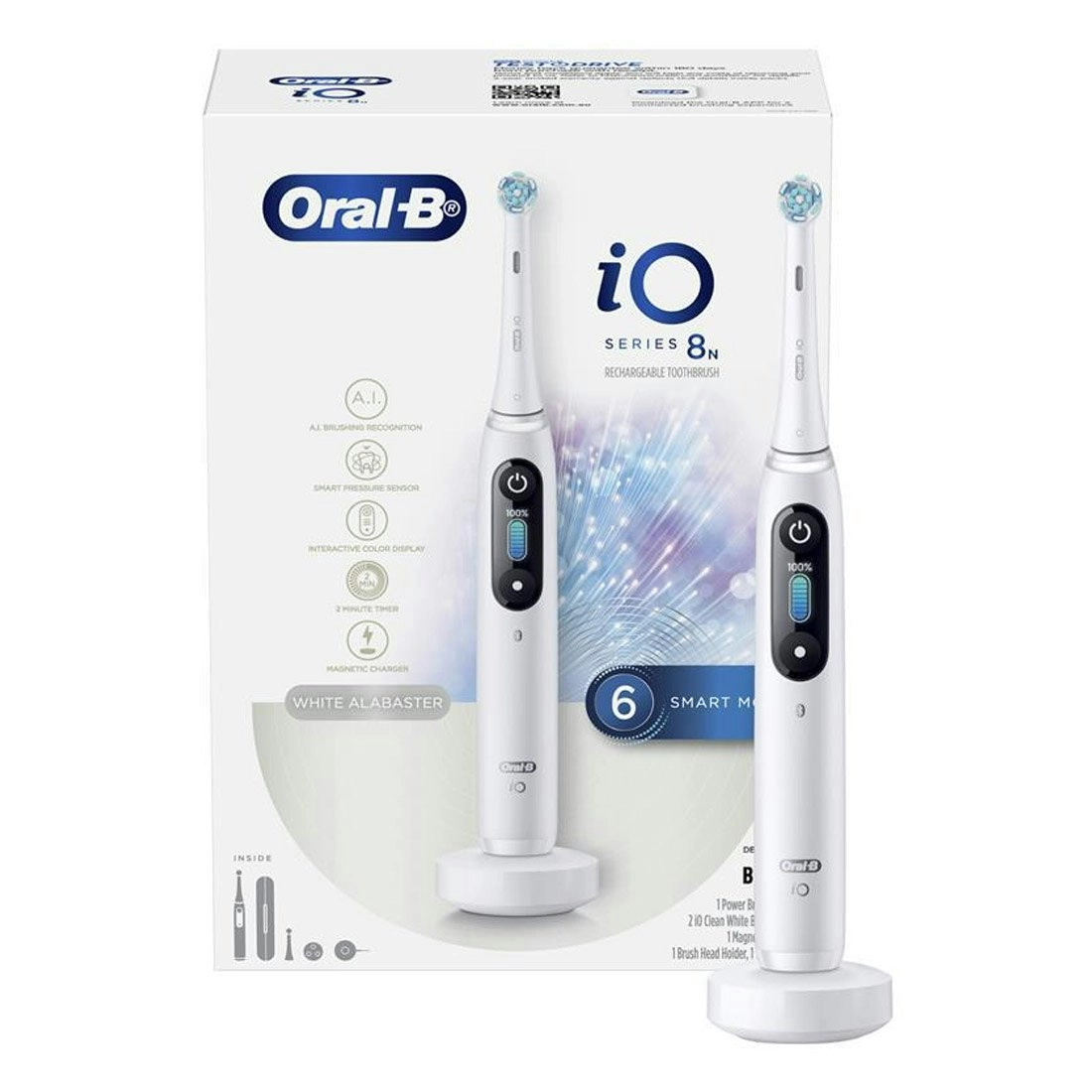 Oral-B iO 8 Series Rechargeable Electric Toothbrush w/ Travel Case - White