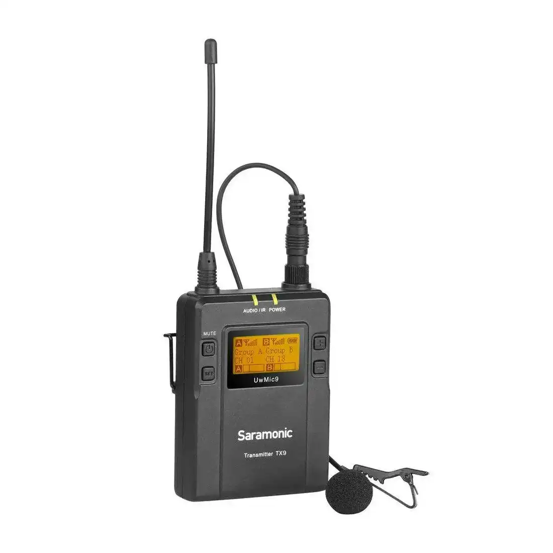 Saramonic UwMic9-TX9 94-Channel Digital UHF Wireless Transmitter with Lavalier Mic AU Version