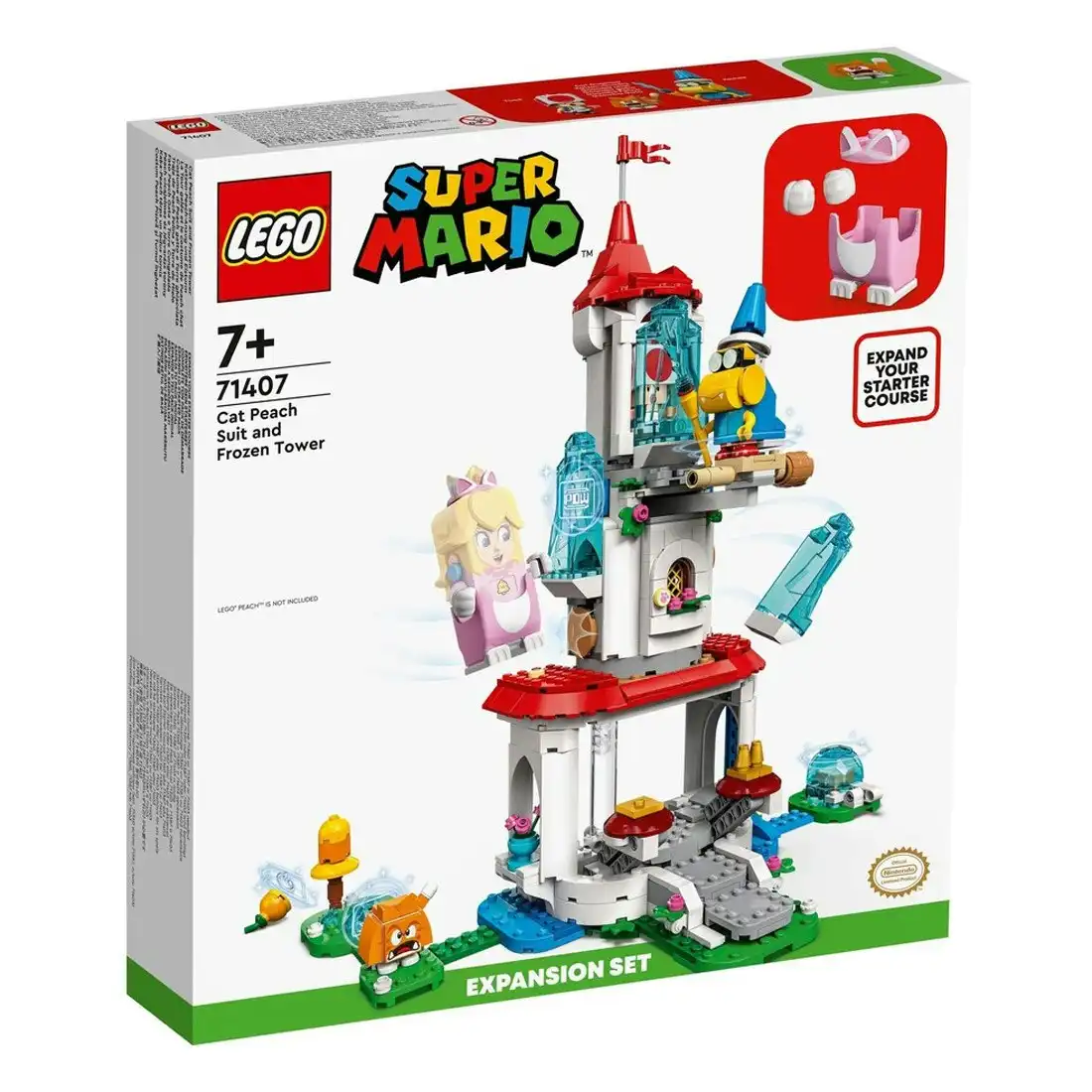 LEGO Super Mario Cat Peach Suit and Frozen Tower Expansion Set (71407)