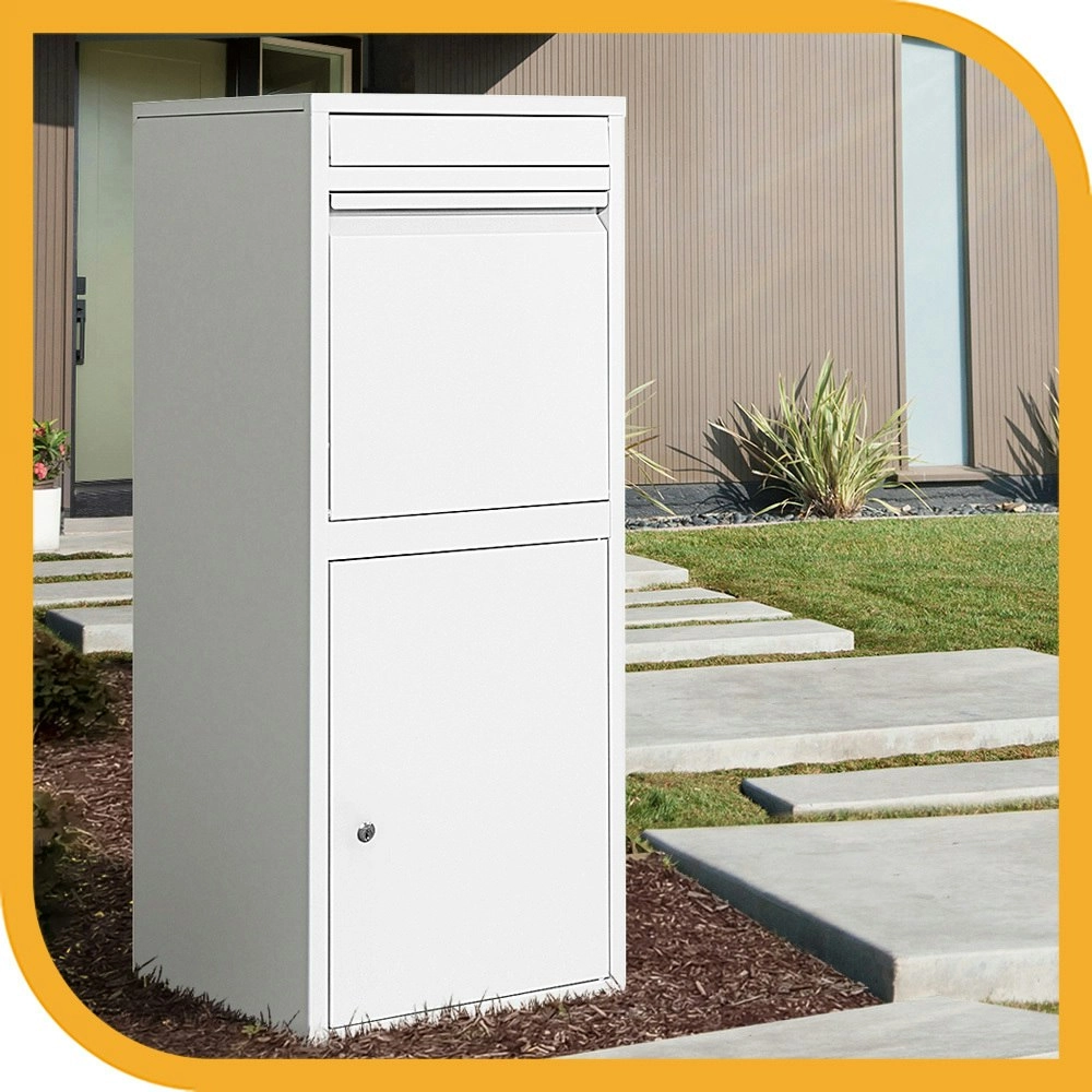 Groverdi Parcel Box Letter Box Package Slot Drop MailBox Security Lock Storage White