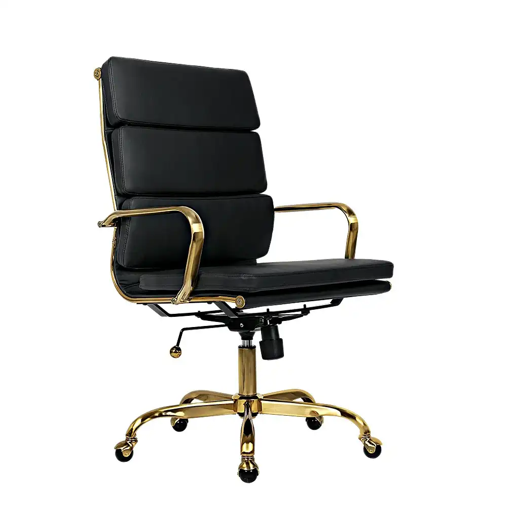 Furb Executive Office Chair Extar Wide Seat Ergonomic High-Back PU Leather Black