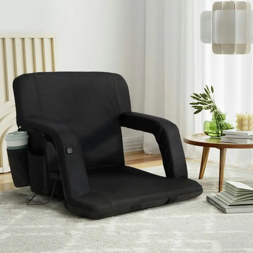 Artiss Floor Lounge Sofa Bed With Armrest Heated Cushion