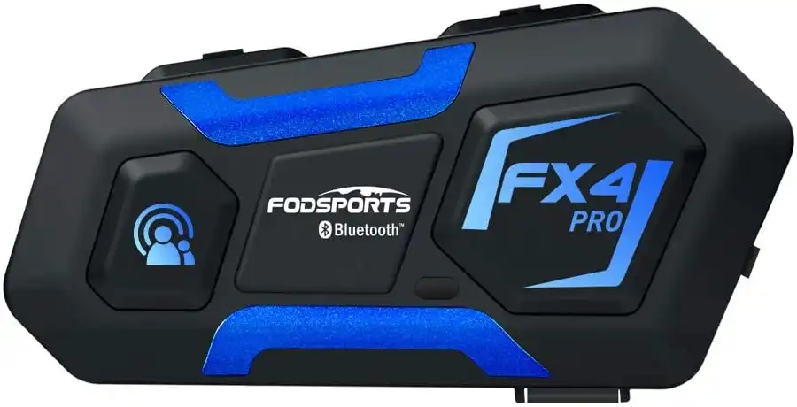 Fodsports FX4 Pro Bluetooth Motorcycle Headset,1200m Universal Motorcycle Intercom Helmet Communication System up to 4 Riders, Waterproof Wireless Int