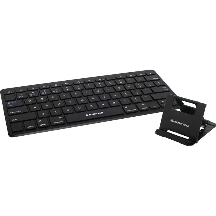 IOGEAR Slim Multi-Device Bluetooth Keyboard with Adjustable Stand for Smartphones and Tablets