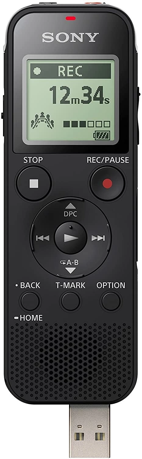 Sony ICD-PX470 Stereo Digital Voice Recorder with Built-in USB Voice Recorder, Black