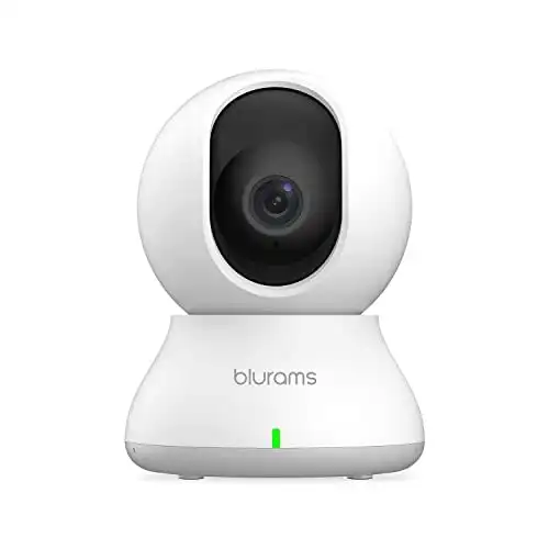 Blurams Security Camera 2K, Blurams Baby Monitor Dog Camera 360-degree for Home Security w/ Smart Motion Tracking, Phone App, IR Night Vision, Siren,