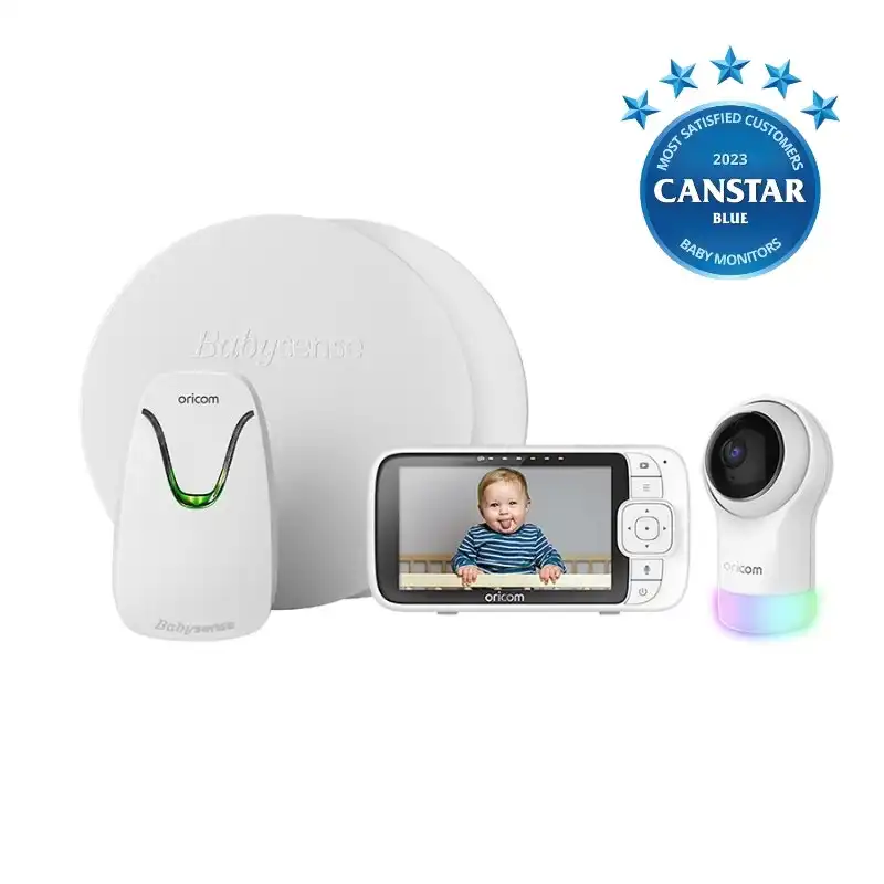 Oricom Babysense7 + OBH930 Connected Baby Video Monitor Bundle Pack (BS7OBH930)