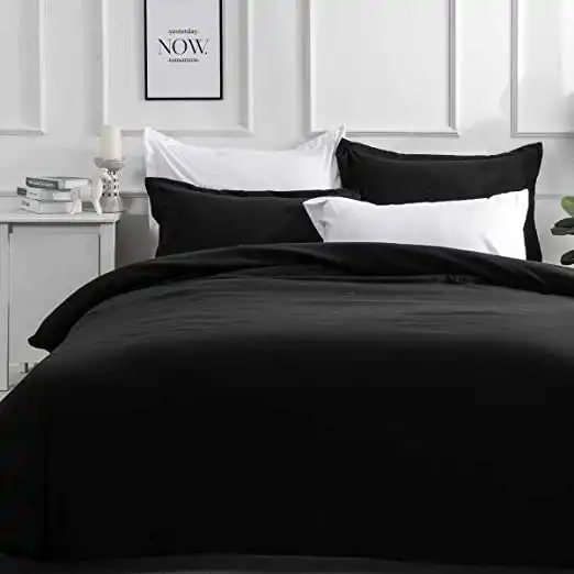 Luxton Pure Soft Quilt Cover Set - Black Colour