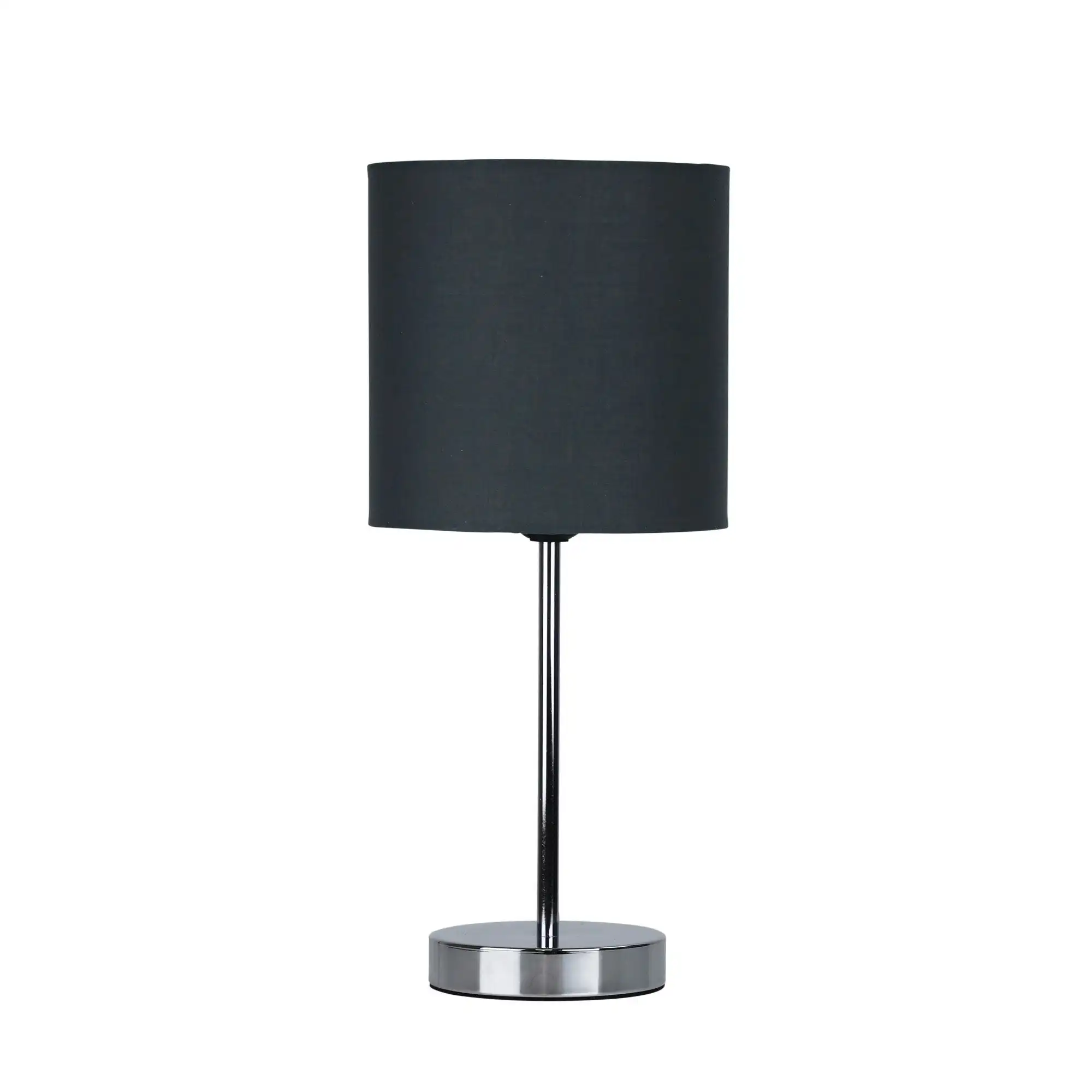 ZOLA TABLE LAMP Chrome Base with Grey Shade