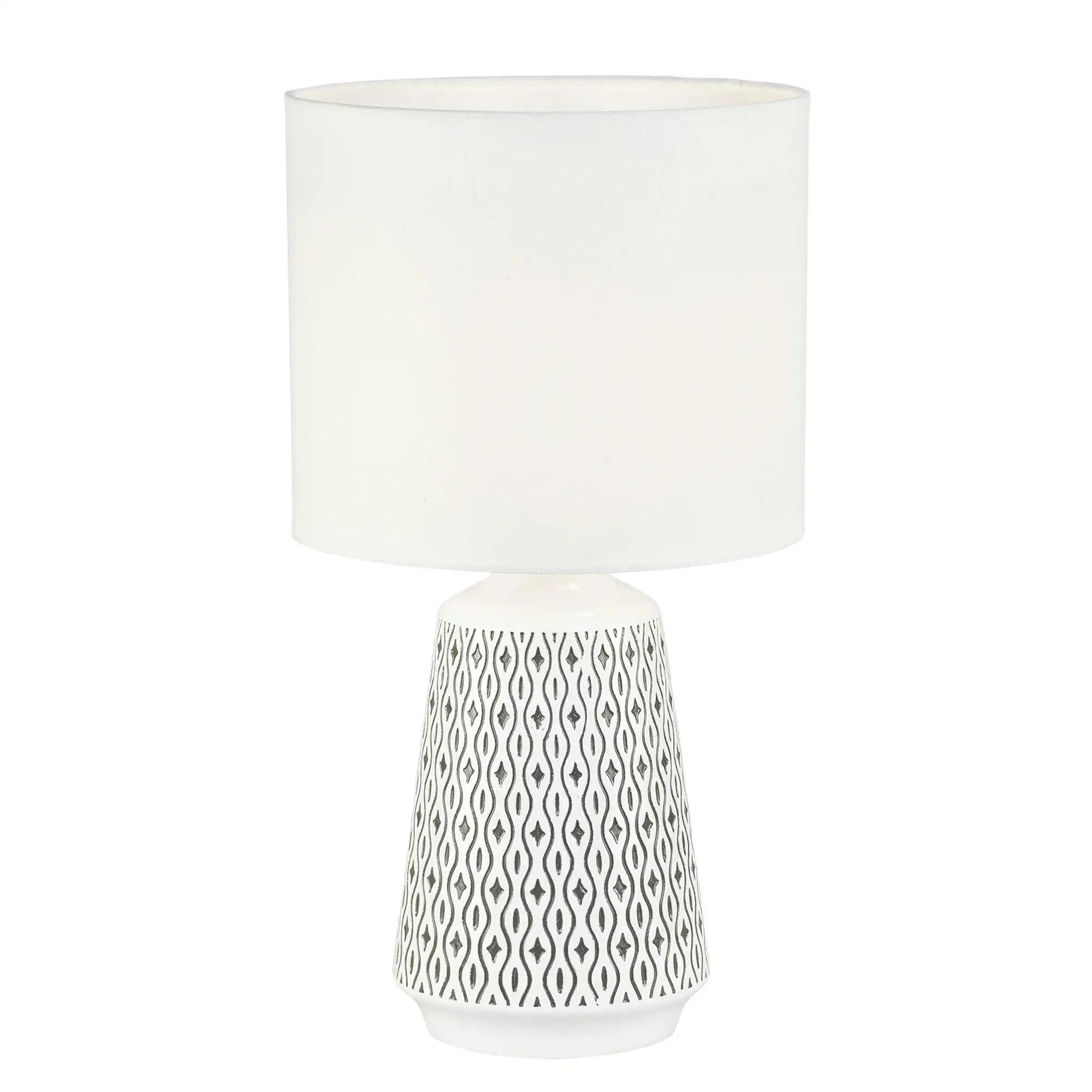 MOANA Ceramic Table Lamp with Shade White