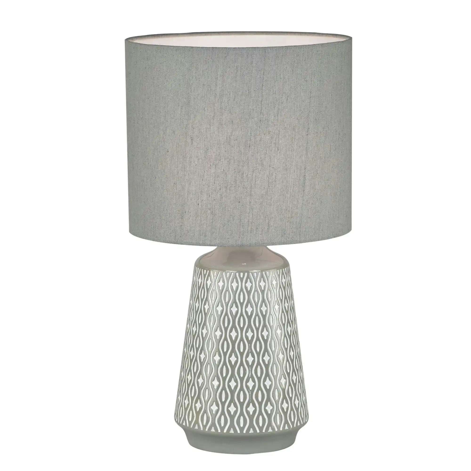 MOANA Ceramic Table Lamp with Shade Grey