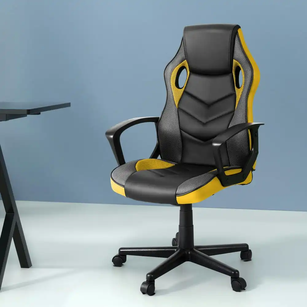 Artiss Gaming Office Chair Computer Chairs Yellow