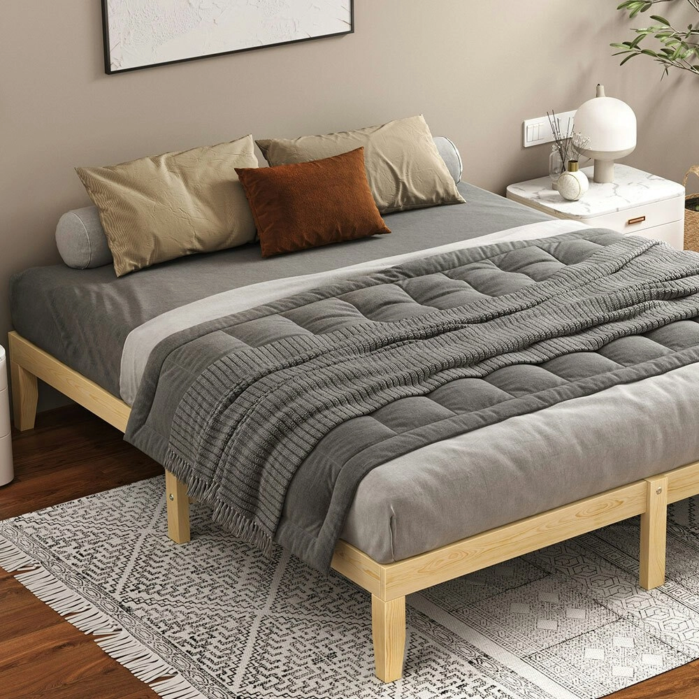 Alfordson Mattress Platform Wooden Bed Frame King