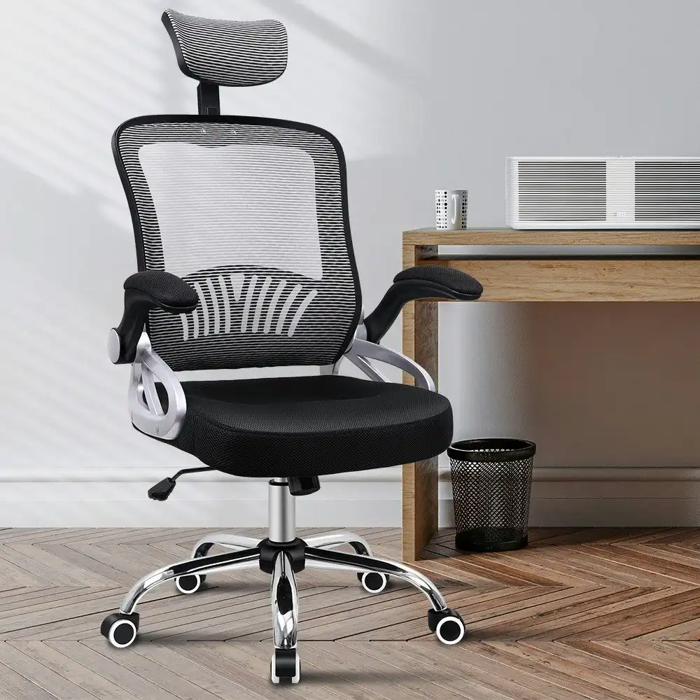 Alfordson Ergonomic Executive Mesh Office Chair with Flip-up Arms