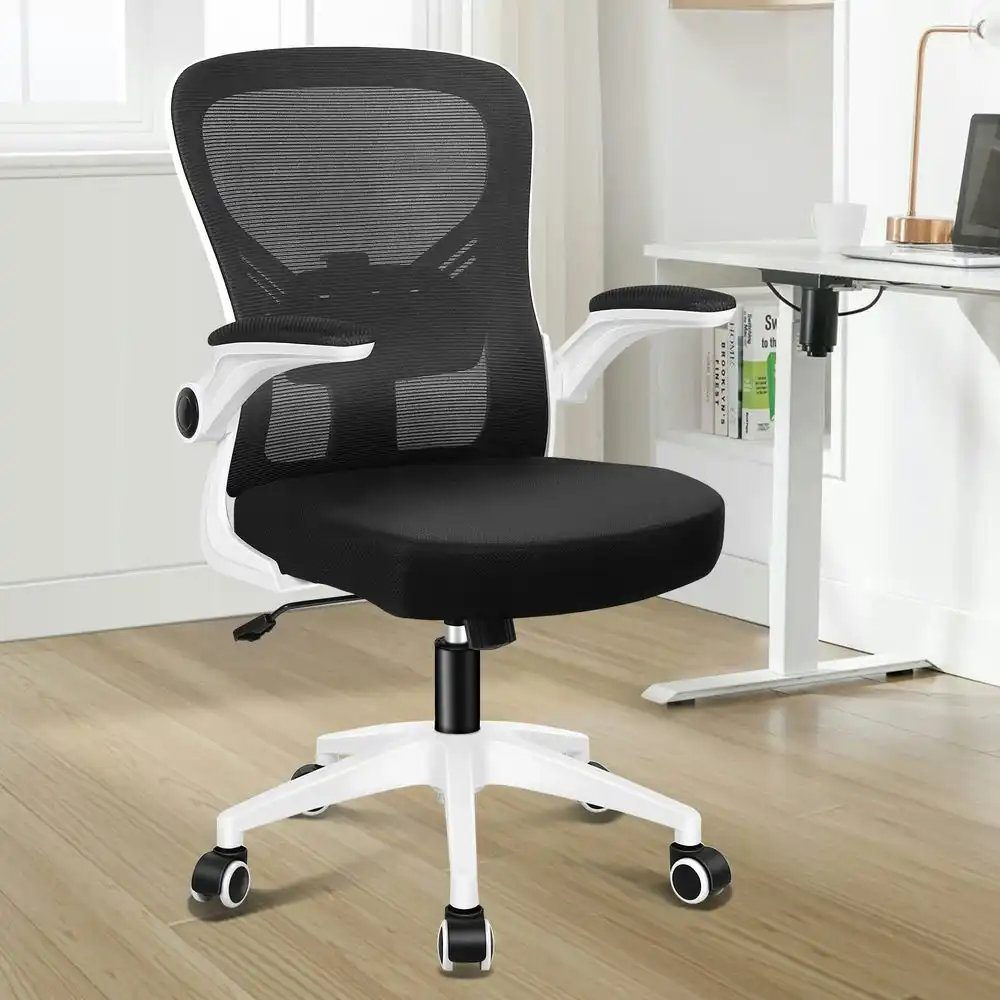 Alfordson Mesh Mid Back Computer Office Chair - Black White