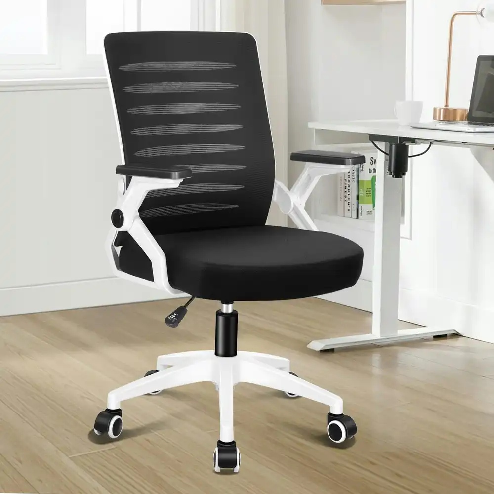 Alfordson Mid Back Executive Mesh Office Chair Black White