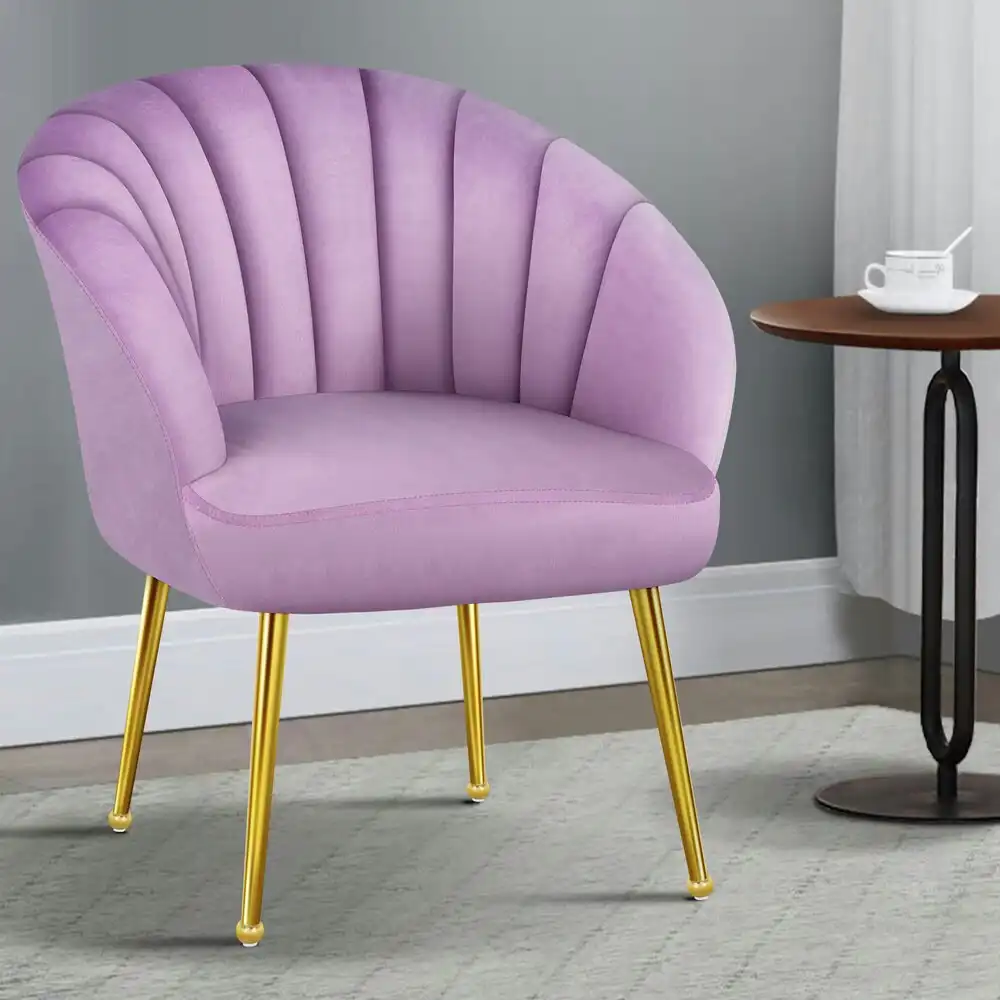 Alfordson Armchair Lounge Accent Chair Velvet Purple