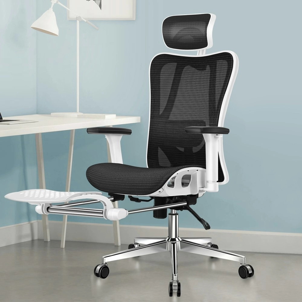 Alfordson Ergonomic Executive Mesh Office Chair White Black