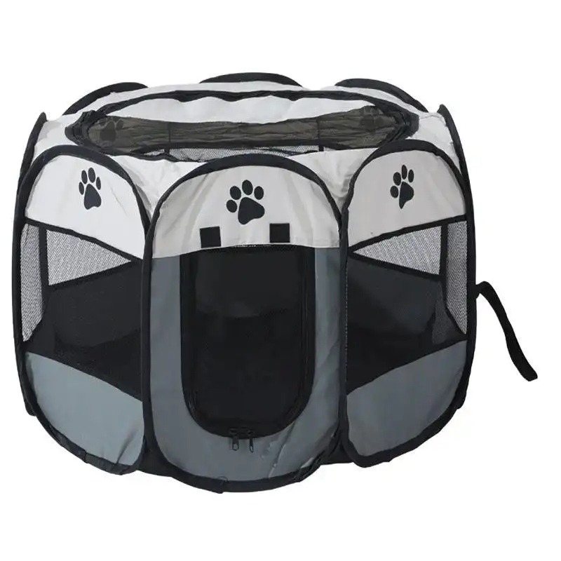 8 Panel Pet Tent Playpen  Dog Cat Play Pen Bags Kennel Portable Puppy Crate