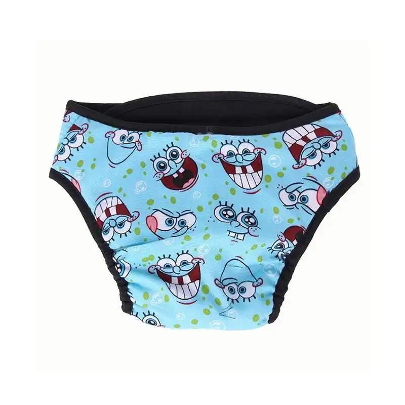Washable Female Pet Dog Cat Nappy Diaper Physiological Pants Panties Underwear Blue