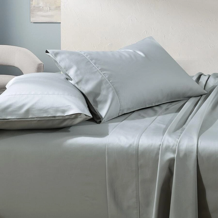 Soho 1000TC Cotton Sheet Set Silver Queen Bed Extra Depth