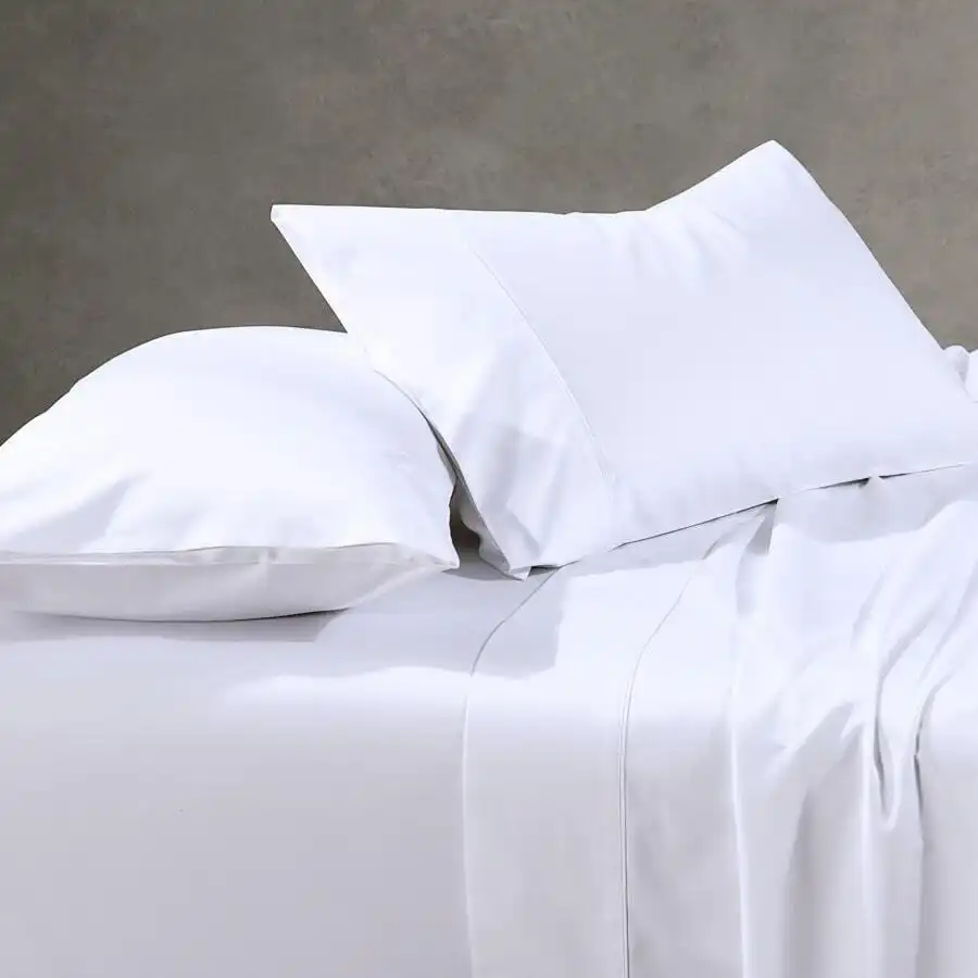 Soho 1000TC Cotton Sheet Set White King Bed Extra Depth