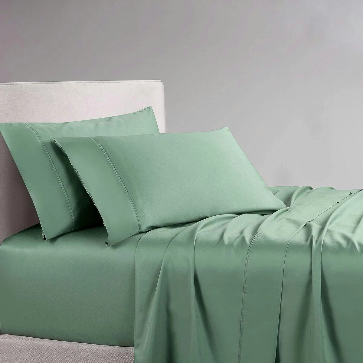 1000TC Cotton Rich Sheet Set Green Queen