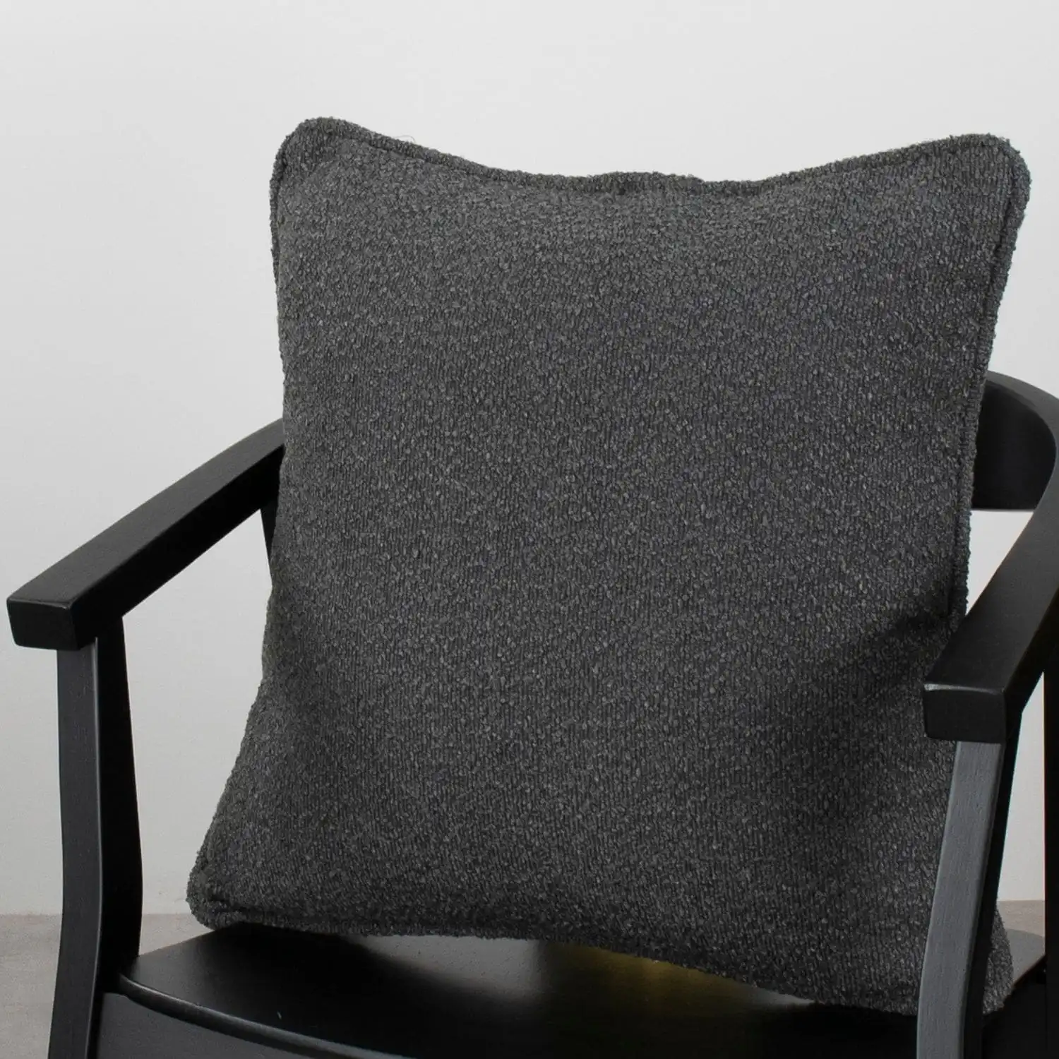 Boucle Square Cushion - Charcoal