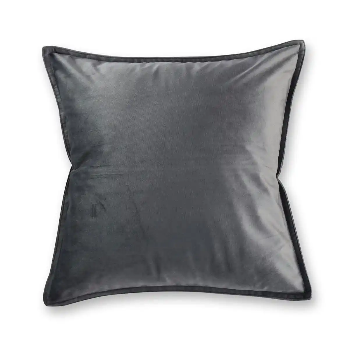 Velvet Cushion Square Charcoal