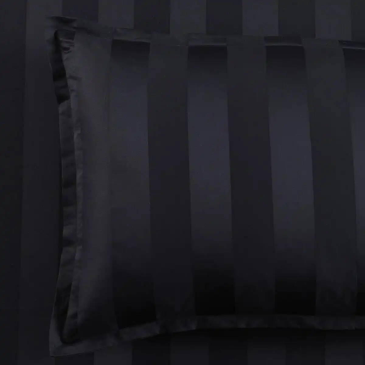 Bespoke 1200TC Black Queen Size Pillowcase PAIR