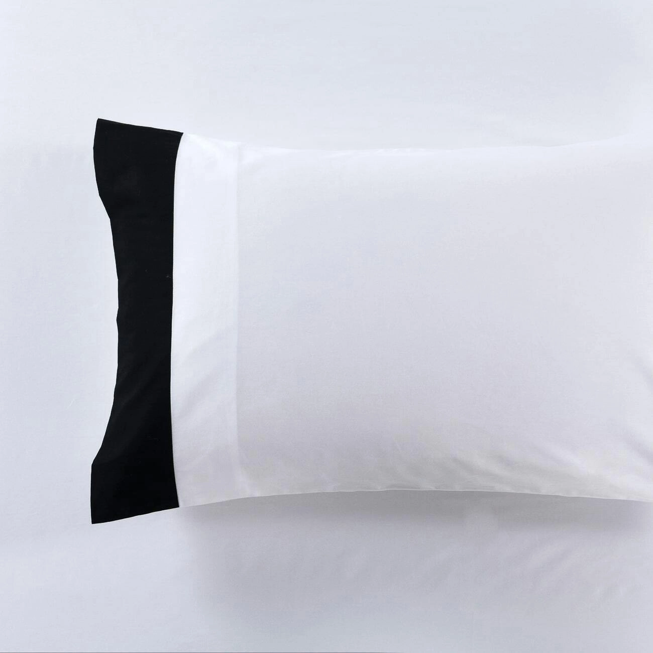 Plaza Black 1000TC Standard Pillowcase Pair