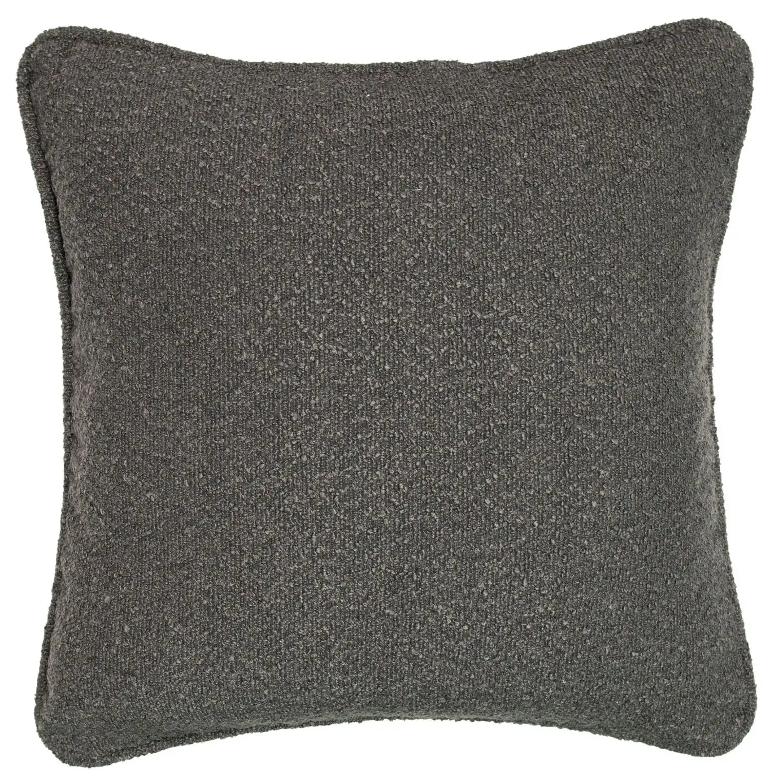 Boucle European Cushion - Charcoal