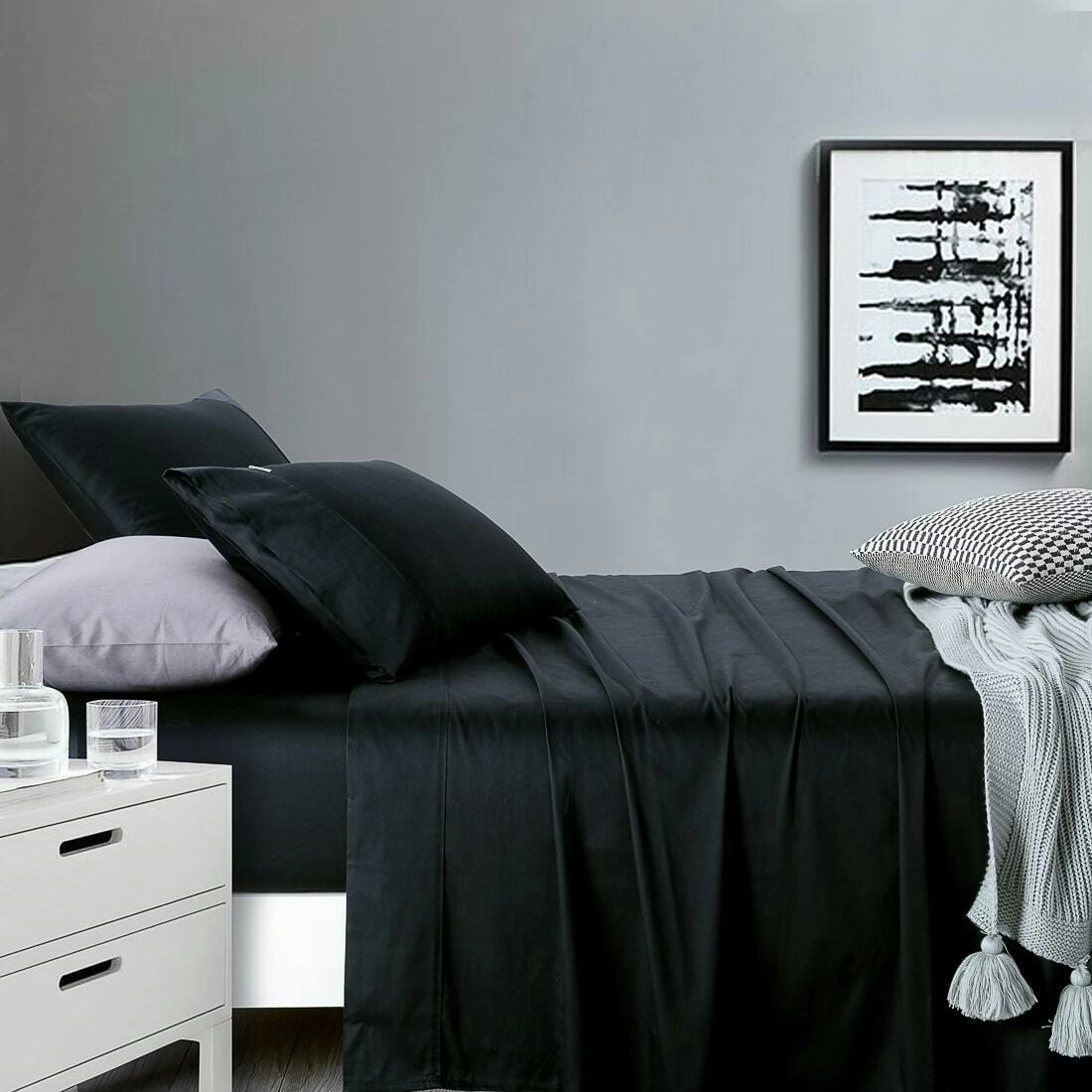 400 Thread Count Sheet set Black