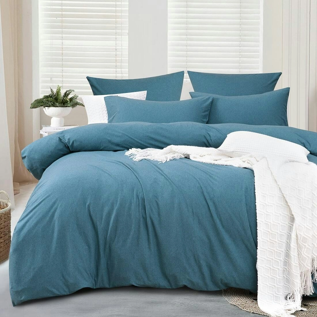 Jersey Quilt Cover Set Legion Blue