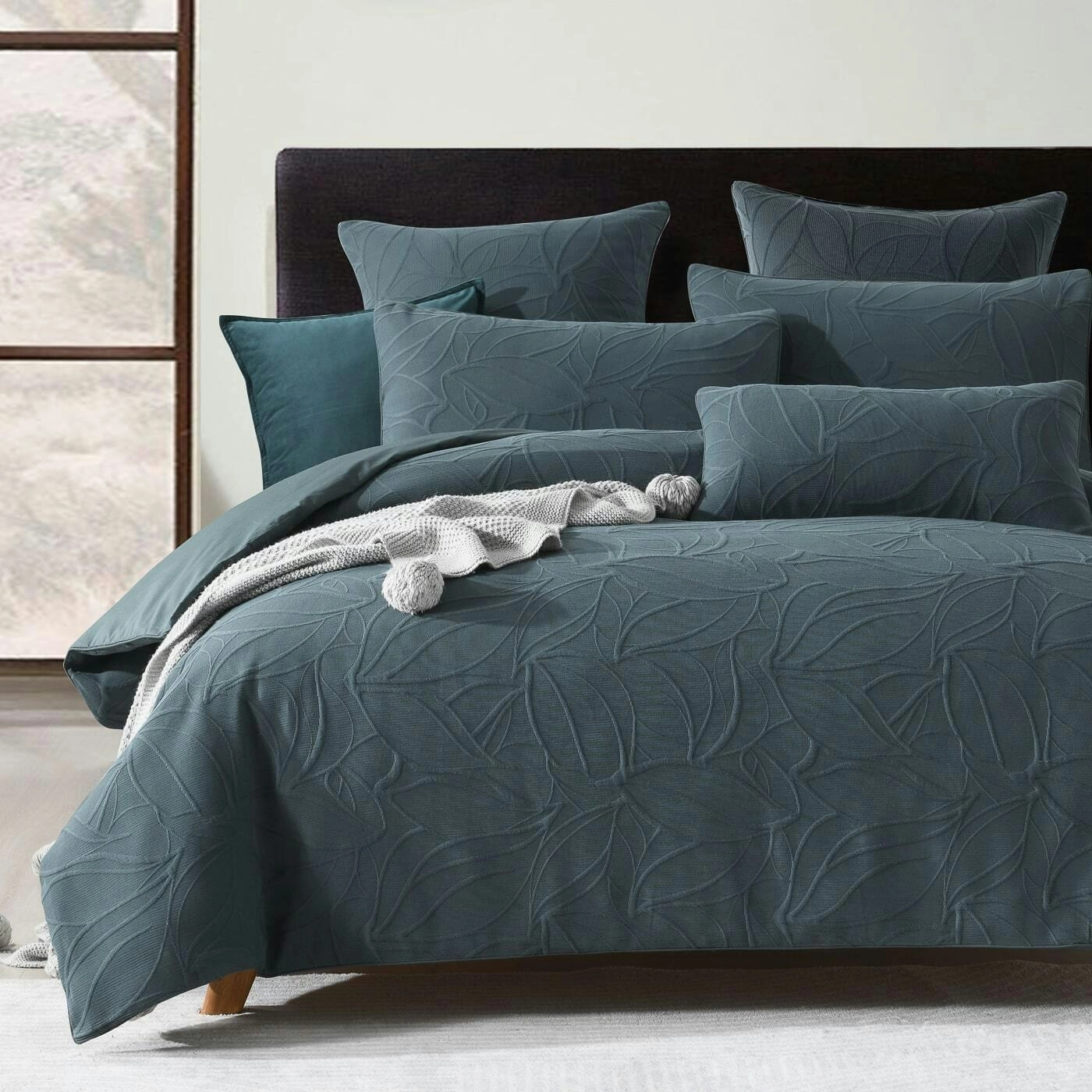 Barlyn Dark Slate Quilt Cover Set