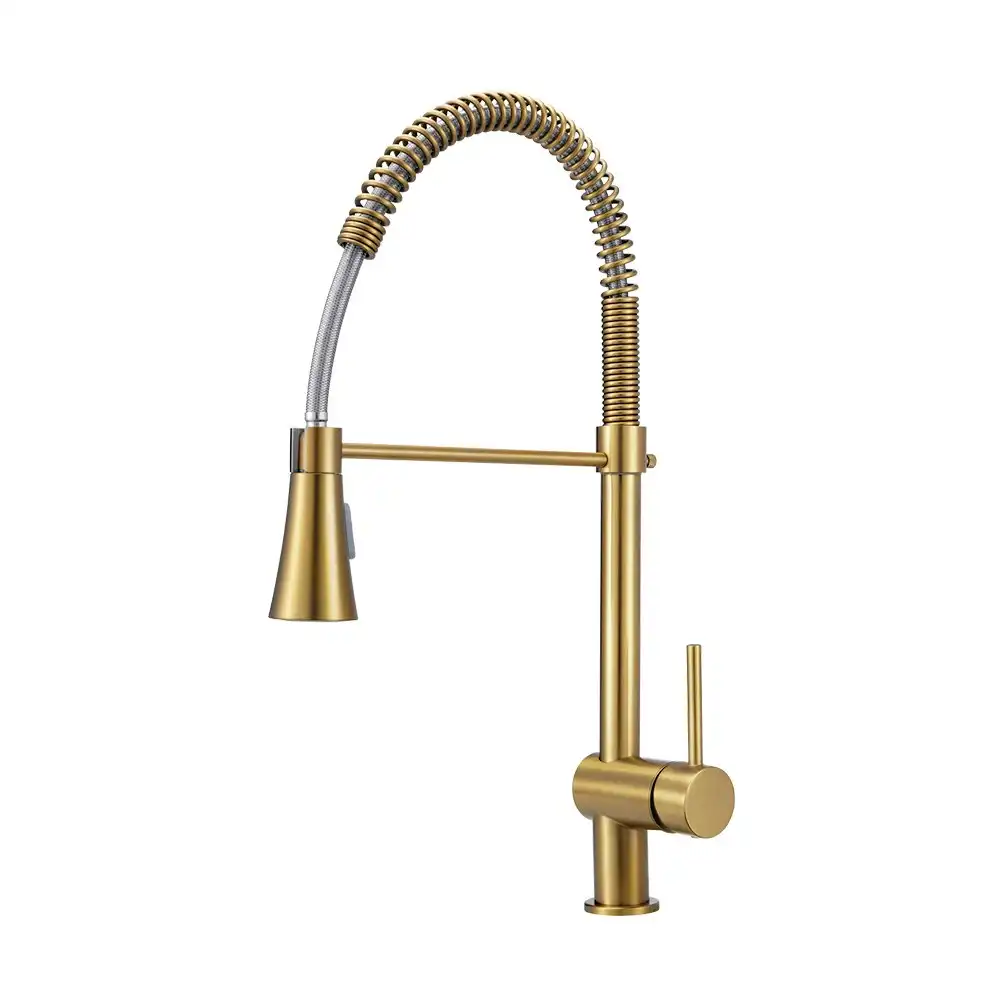 Simplus Kitchen Mixer Tap Pull Out Sink Faucet Basin Brass Swivel Taps WELS Gold