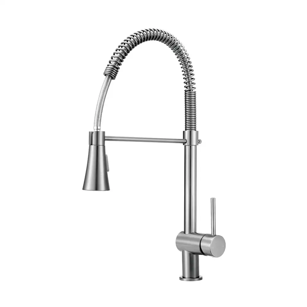 Simplus Kitchen Mixer Tap Pull Out Sink Faucet Basin Brass Swivel WELS Brushed