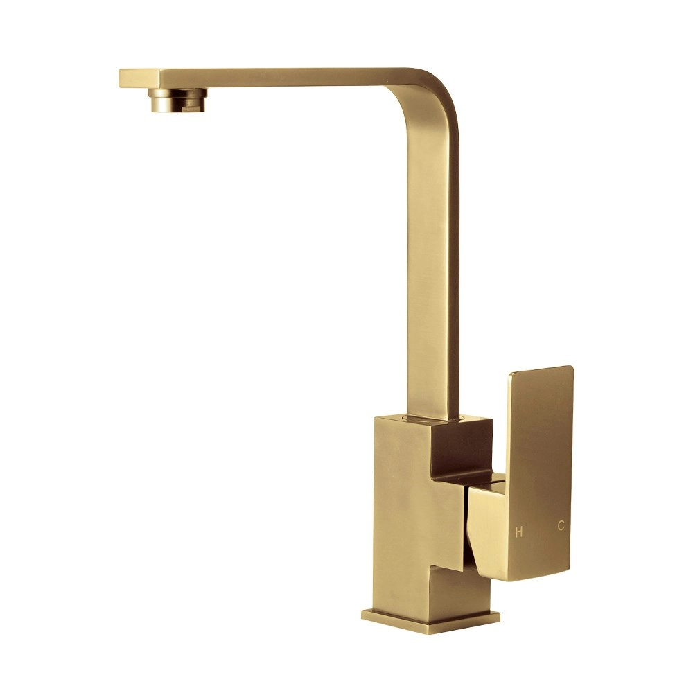 Simplus Brass Swivel Kitchen Mixer Tap Laundry Sink Taps Basin Faucet WELS Gold