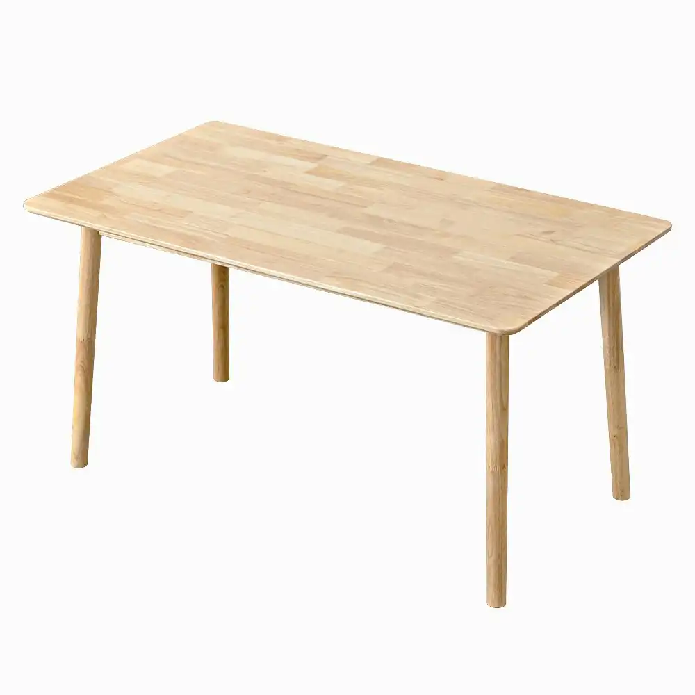 Furb Dining Table Wooden Frame Rectangle Kitchen Modern Natural Oak 160x80cm