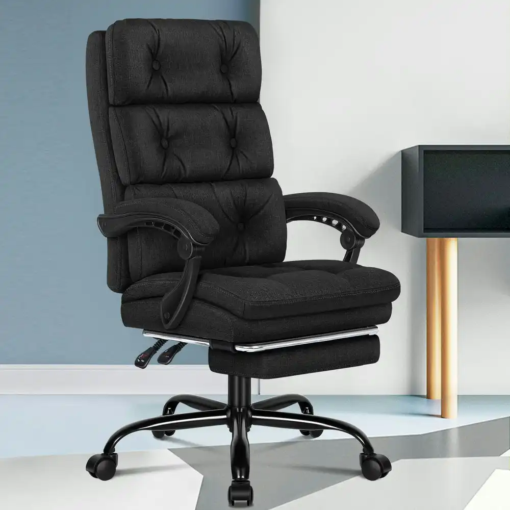 Alfordson Office Chair Executive Fabric Seat Palmer Black