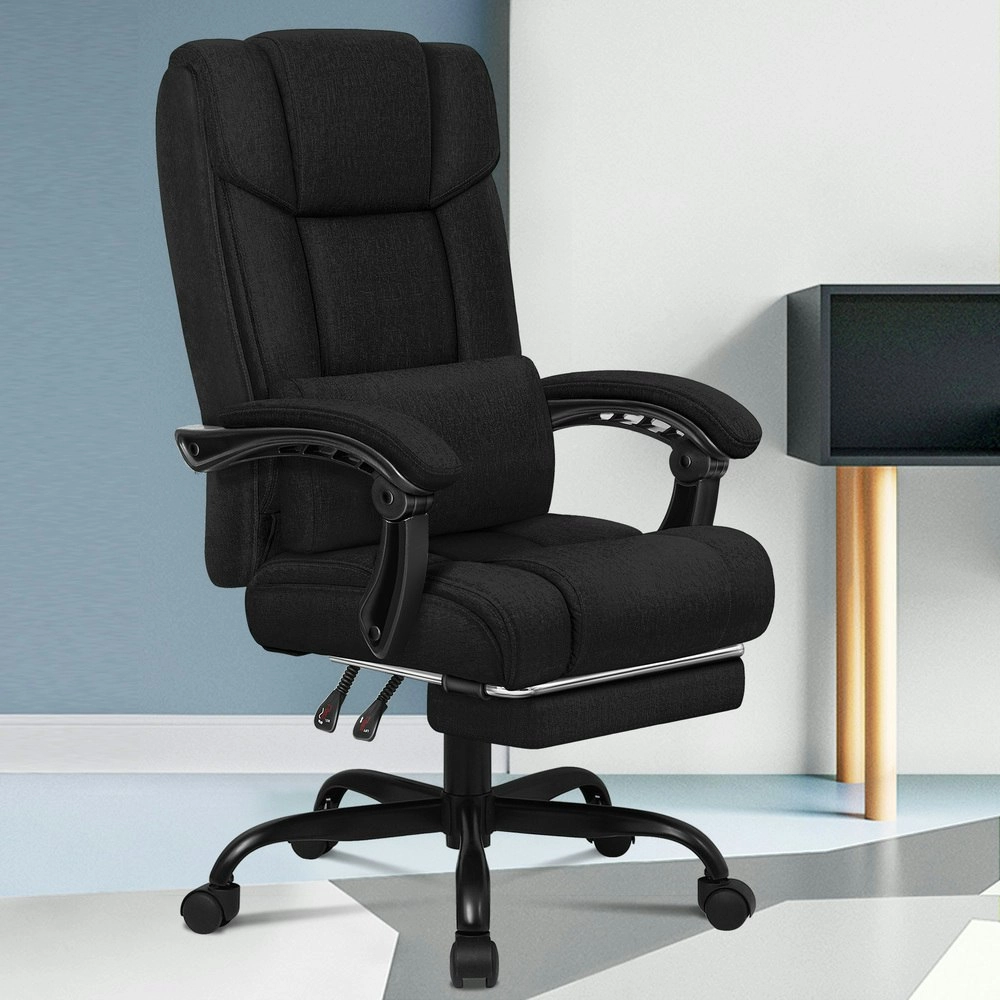 Alfordson Office Chair Executive Fabric Seat Boss Black