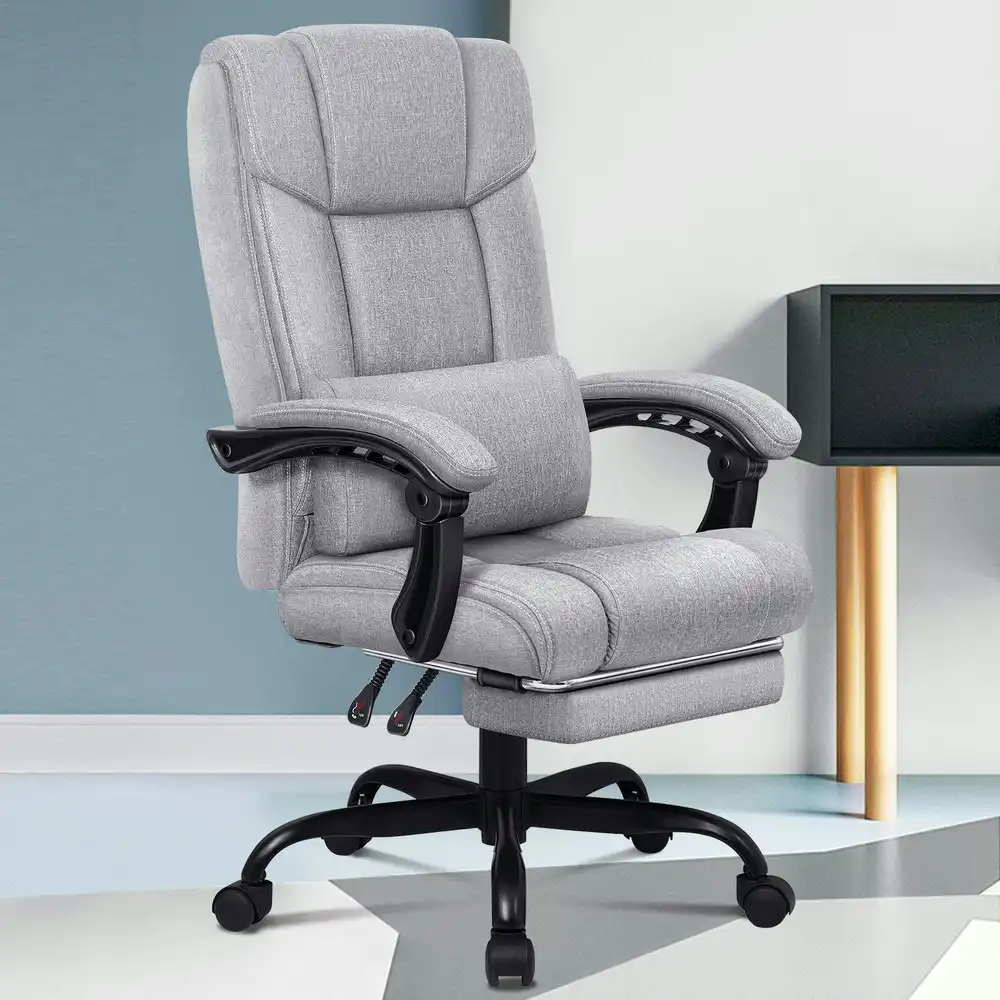 Alfordson Office Chair Executive Fabric Seat Boss Grey