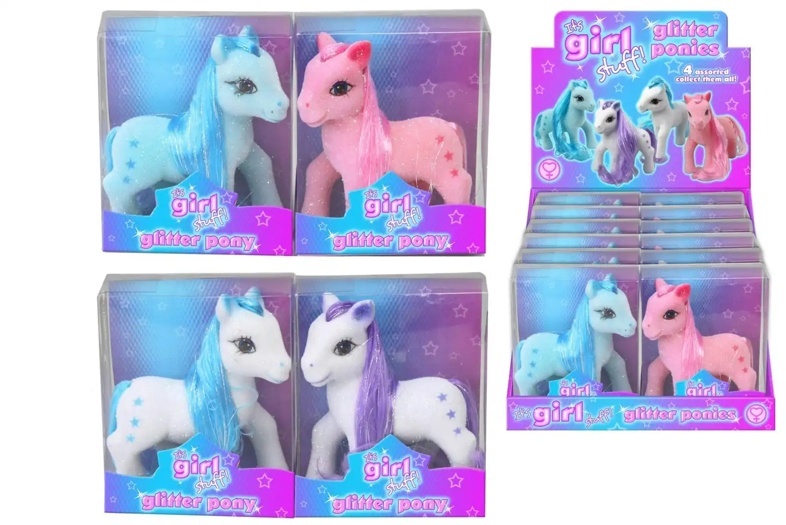 Glitter Ponies - Mixed Pack of 12