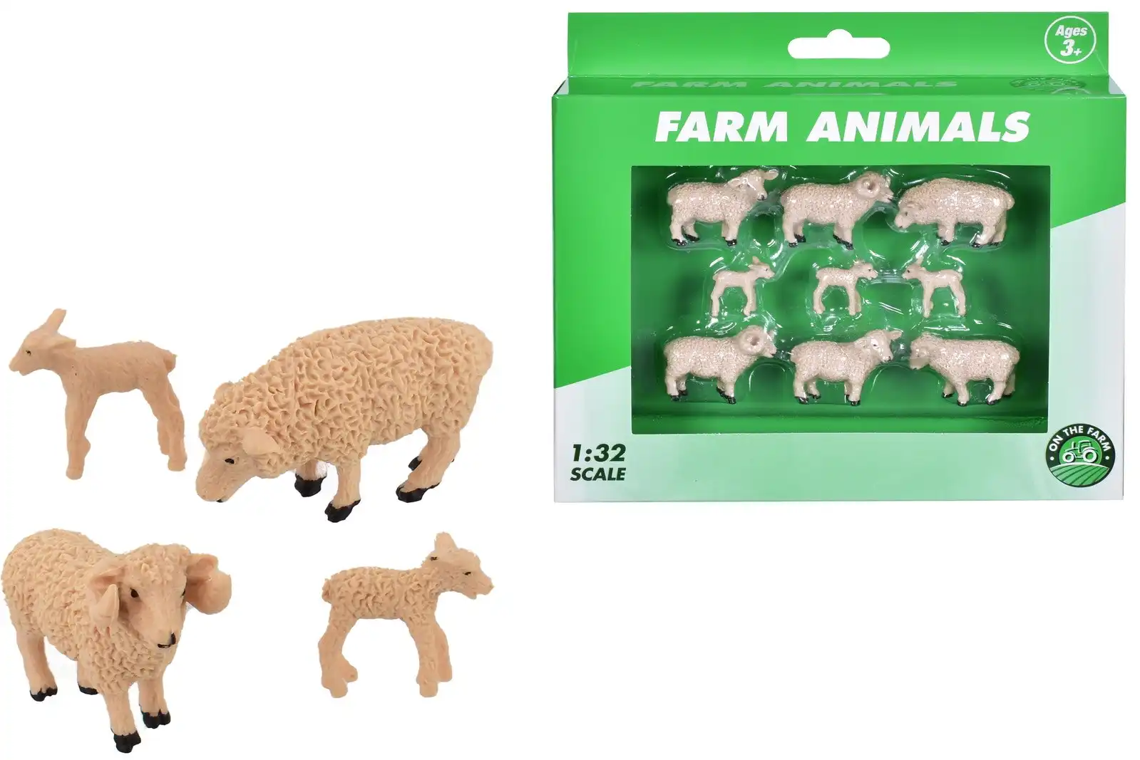 Farm Animals Sheep/Lamb Collection 9pcs 1:32sc